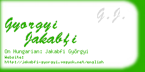 gyorgyi jakabfi business card